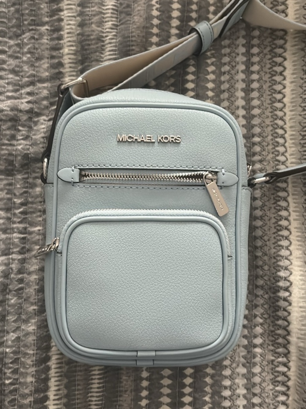 Michael Kors Light Blue Belt/Crossbody Bag